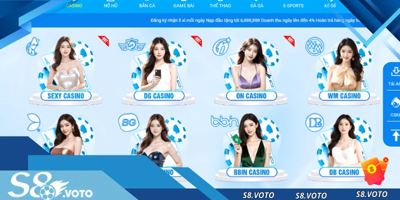 Danh mục game giải trí được ưa chuộng tại S8